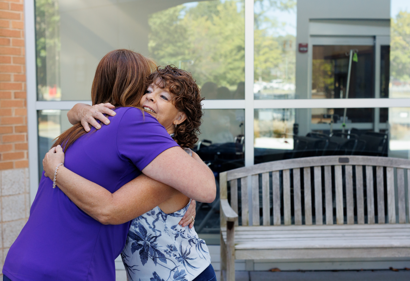 Vanessa and Lynn Hopkins hugging Vanessa and Lynn Hopkins hugging