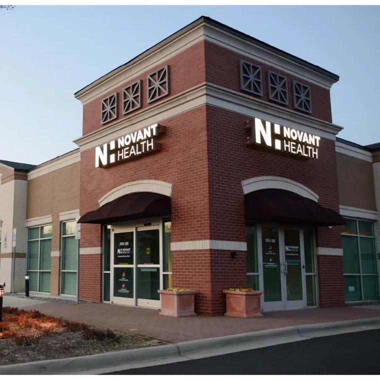 Novant Health Cotswold Medical Clinic building and front entrance. Novant Health Cotswold Medical Clinic building and front entrance.